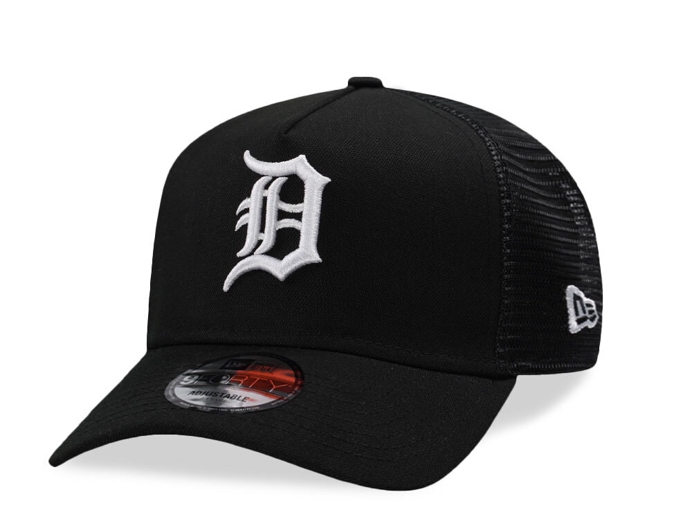 New Era Detroit Tigers Black Basic Edition 9Forty A Frame Trucker Snapback Gorra