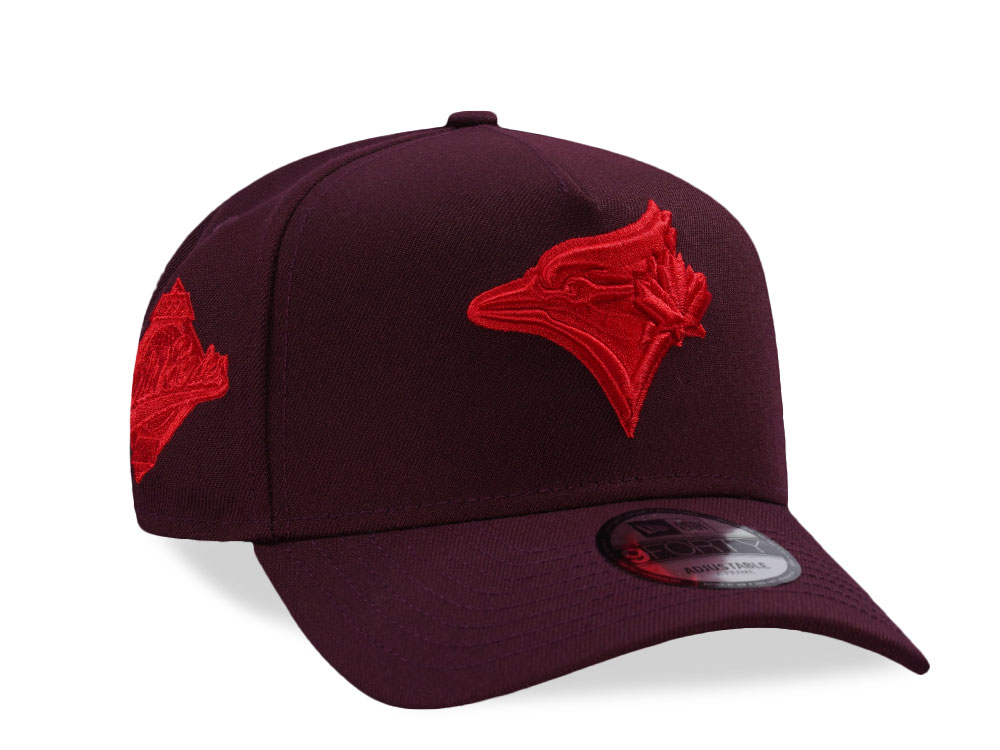 New Era Toronto Blue Jays 25th Anniversary Maroon Prime Edition 9Forty A Frame Snapback Gorra