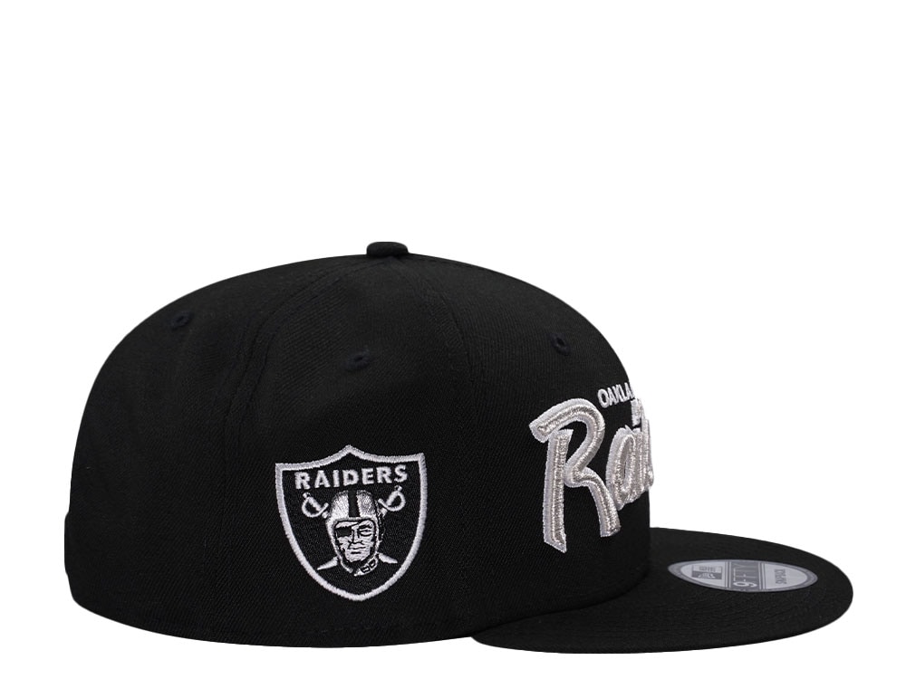 New Era Oakland Raiders Black Script Edition 9Fifty Snapback Gorra