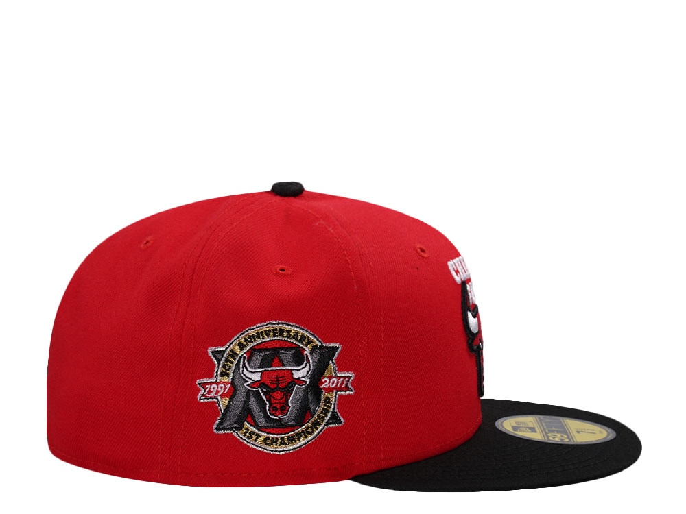 New Era Chicago Bulls 20th Anniversary Red Two Tone Edition 59Fifty Fitted Gorra