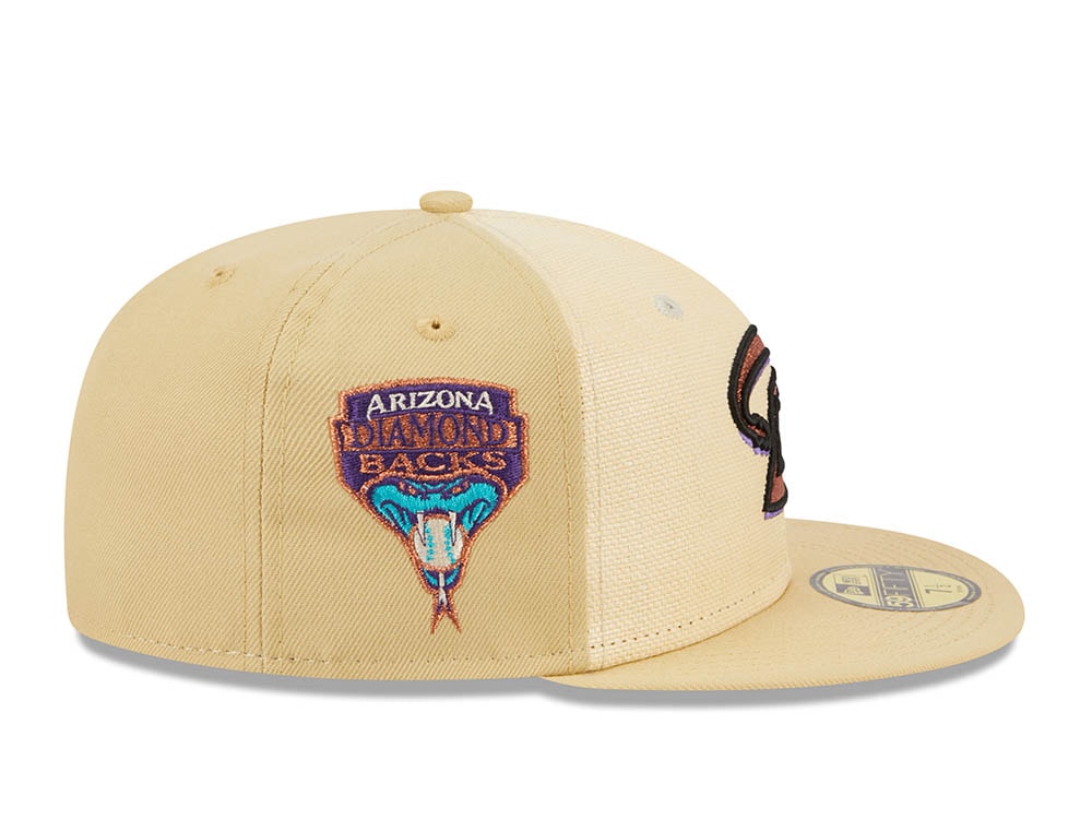 New Era Arizona Diamondbacks Raffia Front Vegas Gold Edition 59Fifty Fitted Gorra