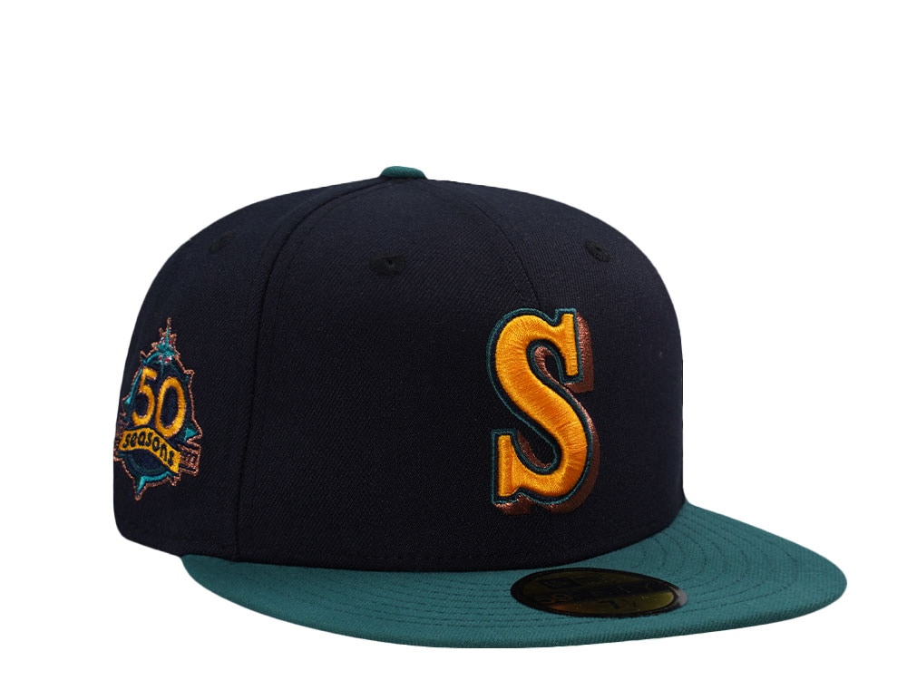 New Era Seattle Mariners 50th Anniversary Navy Two Tone Edition 59Fifty Fitted Gorra