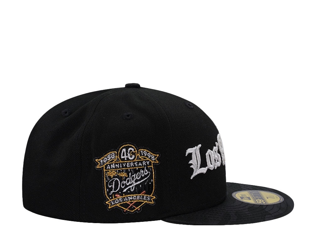 New Era Los Angeles Dodgers 40th Anniversary Black Two Tone Edition 59Fifty Fitted Gorra