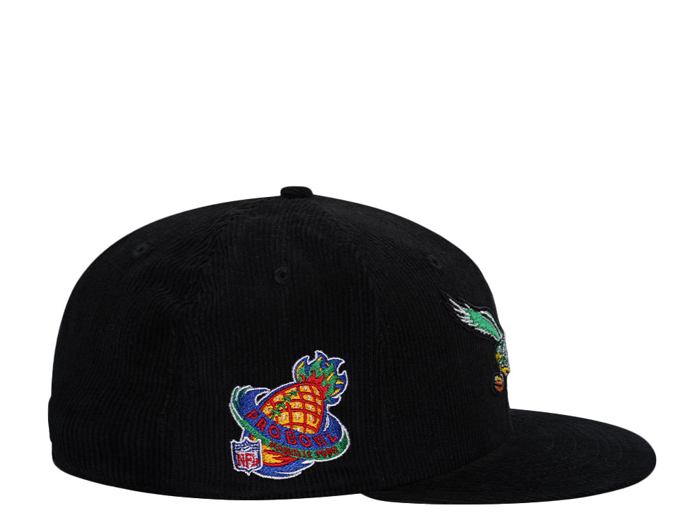 New Era Philadelphia Eagles Pro Bowl 1998 Black Corduroy Edition 59Fifty Fitted Gorra