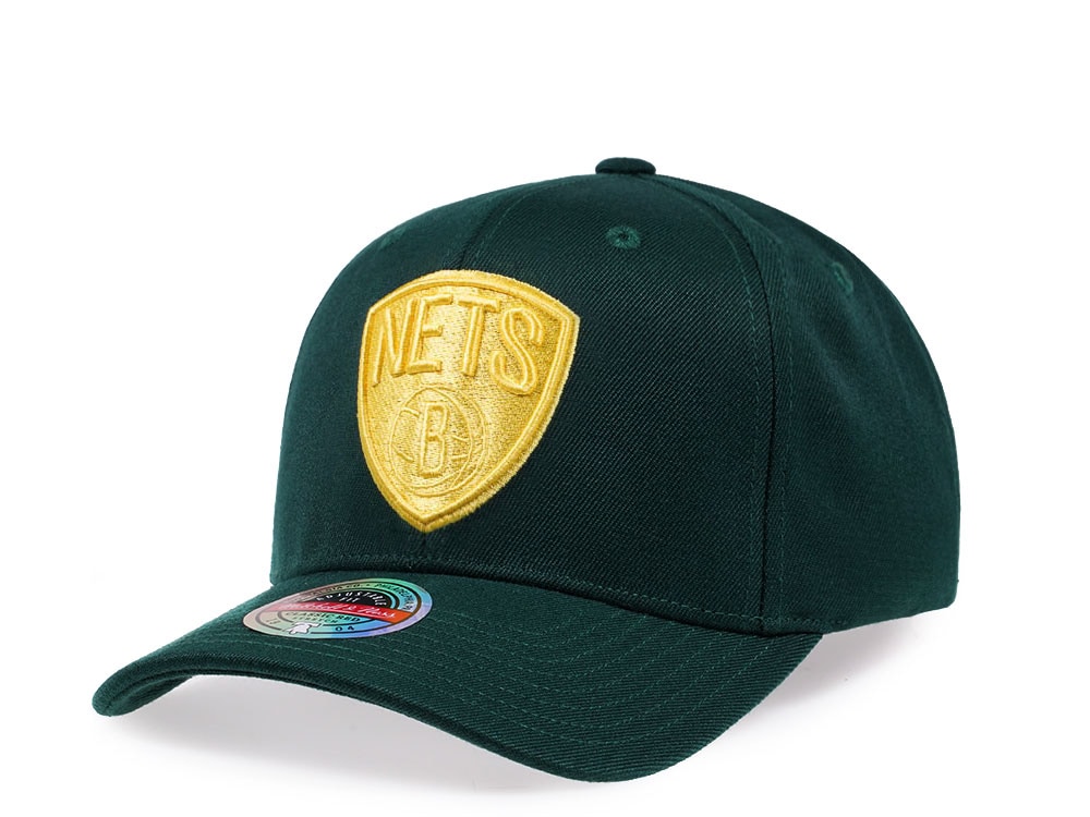 Mitchell & Ness Brooklyn Nets Green Lime Red Line Flex Snapback Gorra