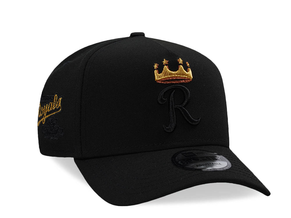 New Era Kansas City Royals 30th Anniversary World Series 1985 Black Edition 9Forty A Frame Snapback Gorra