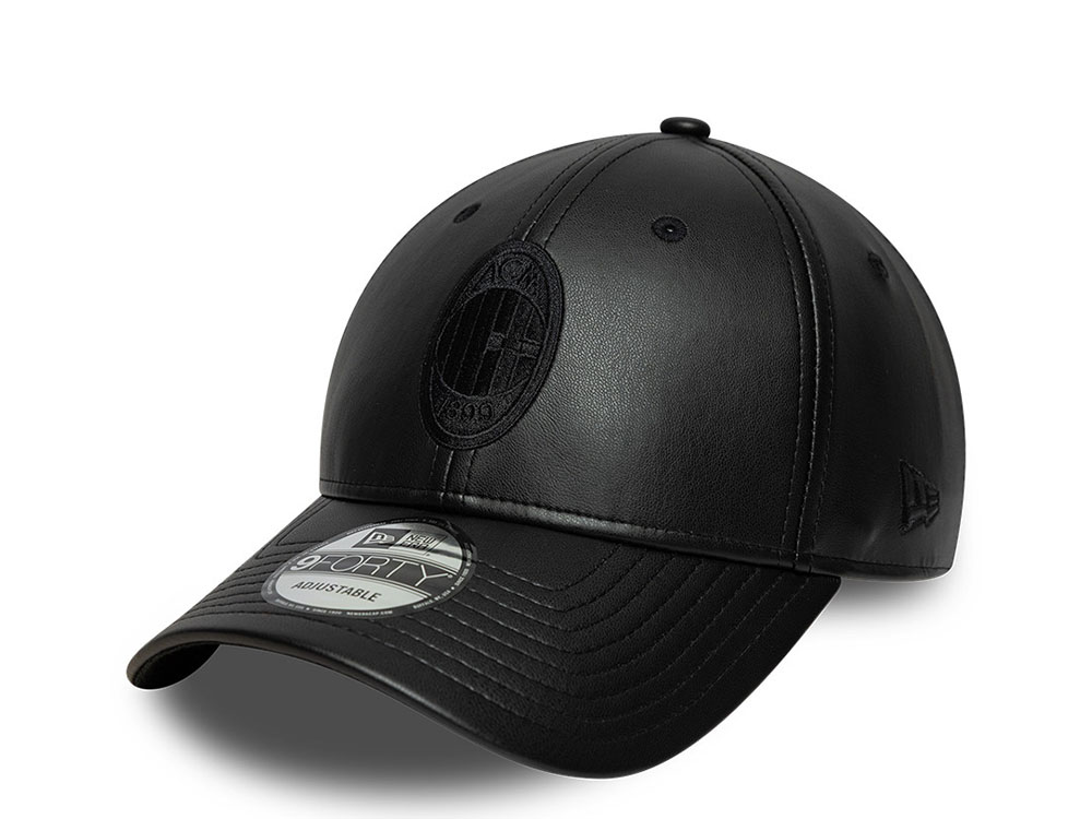 New Era Ac Milan Faux Leather Black Prime Edition 9Forty Adjustable Gorra