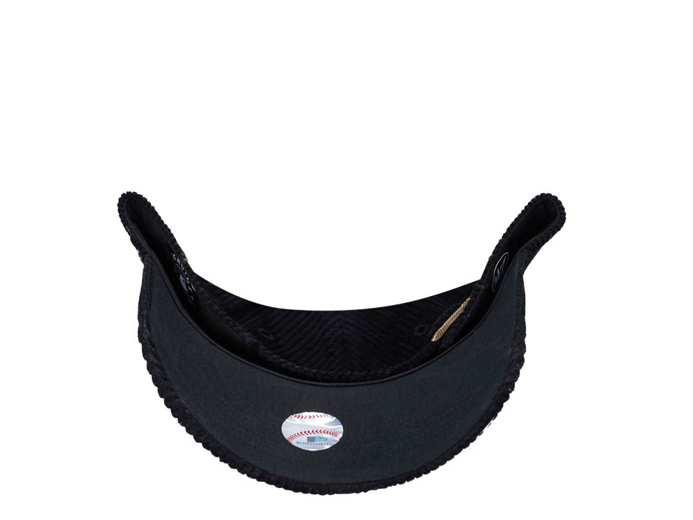 47Brand New York Yankees Black Thick Cord MVP Strapback Gorra