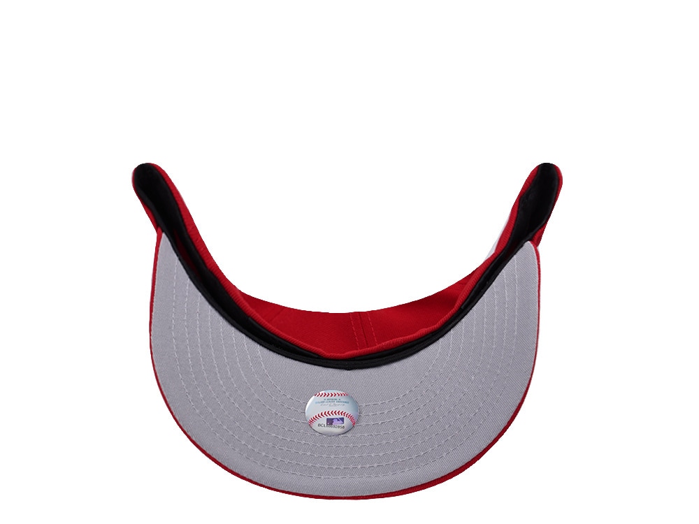 New Era Los Angeles Dodgers World Series 2025 Scarlet Red Prime Edition 59Fifty Pre Curved Fitted Gorra