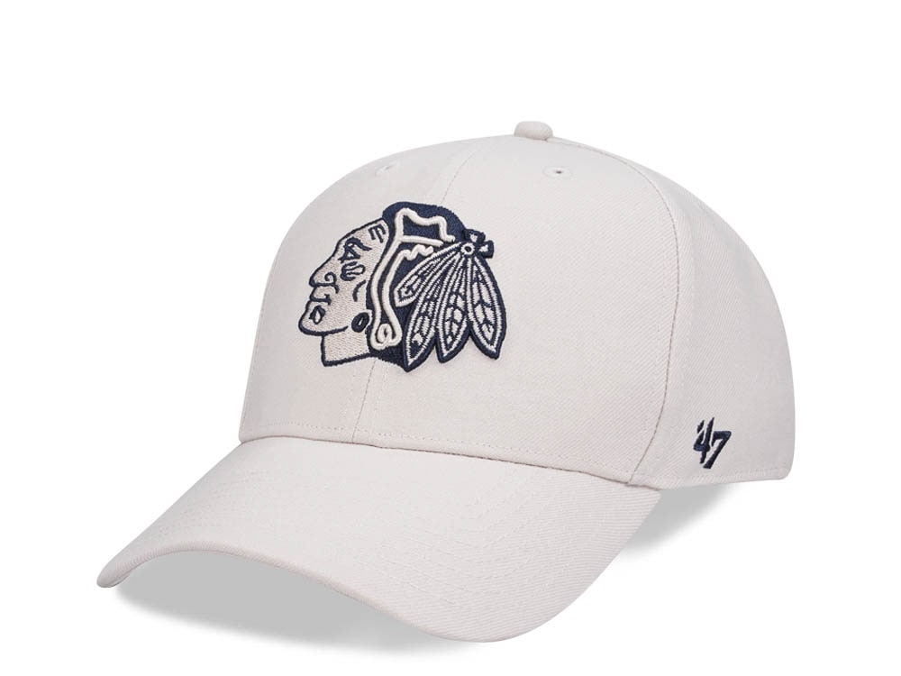 47Brand Chicago Blackhawks Bone MVP Snapback Gorra