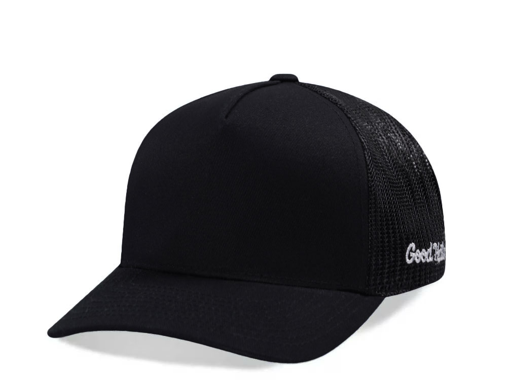 Good Hats Blank Black Trucker Snapback Gorra