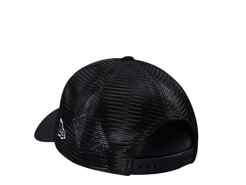 New Era New York Yankees Script Black Prime Edition 9Forty A Frame Trucker Snapback Gorra