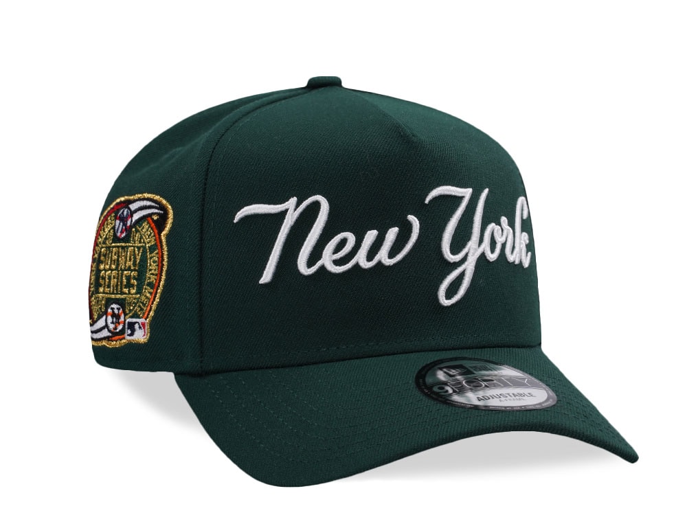 New Era New York Yankees Subway Series Dark Green Prime Edition 9Forty A Frame Snapback Gorra