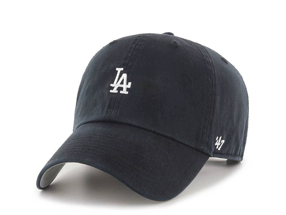 47 Brand Los Angeles Dodgers Base Runner Black Edition Clean Up Strapback Gorra