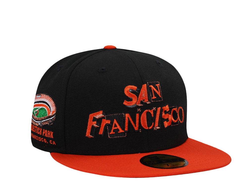 New Era San Francisco Giants Script Candlestick Park Two Tone Edition 59Fifty Fitted Gorra