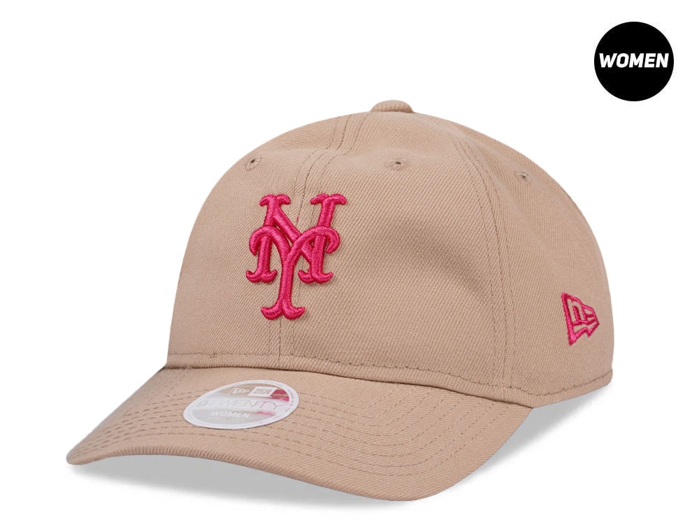 New Era New York Mets Camel Pink Womens 9Twenty Strapback Gorra