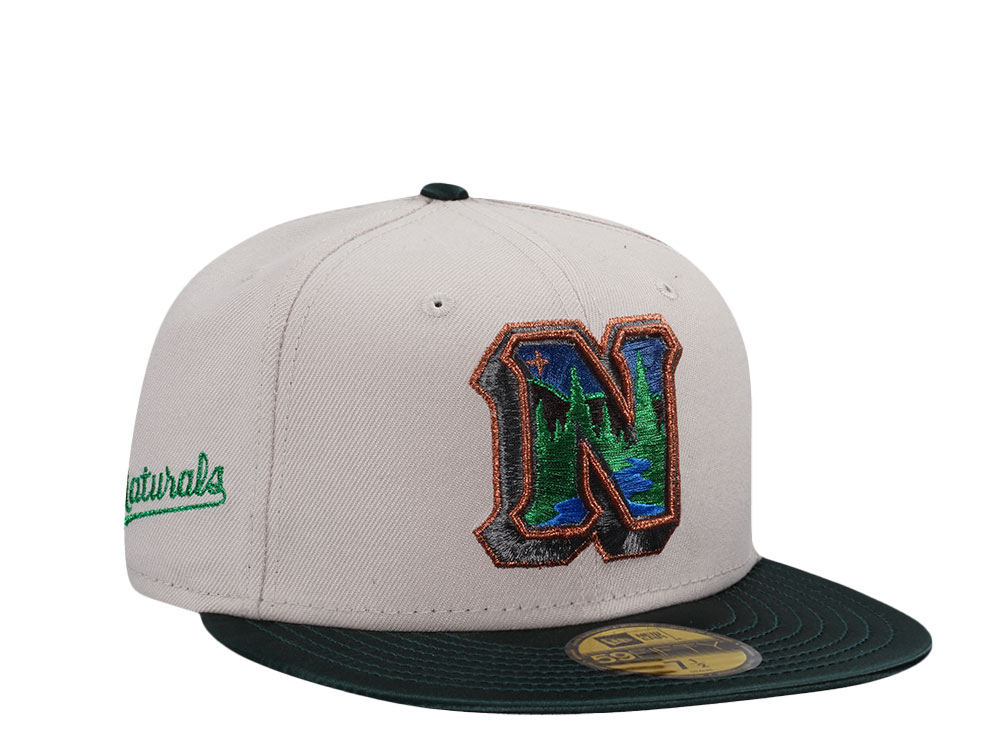 New Era North West Arkansas Naturals Stone Satin Brim Prime Edition 59Fifty Fitted Gorra