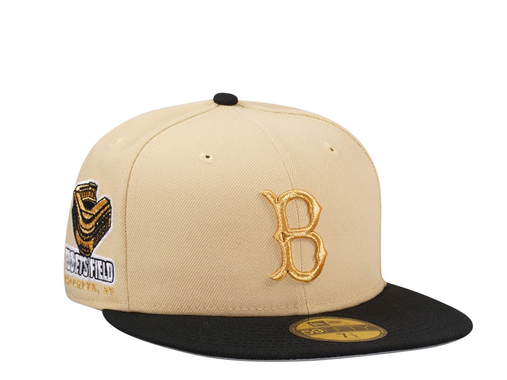 New Era Brooklyn Dodgers Ebbets Field Vegas Gold Two Tone Edition 59Fifty Fitted Gorra