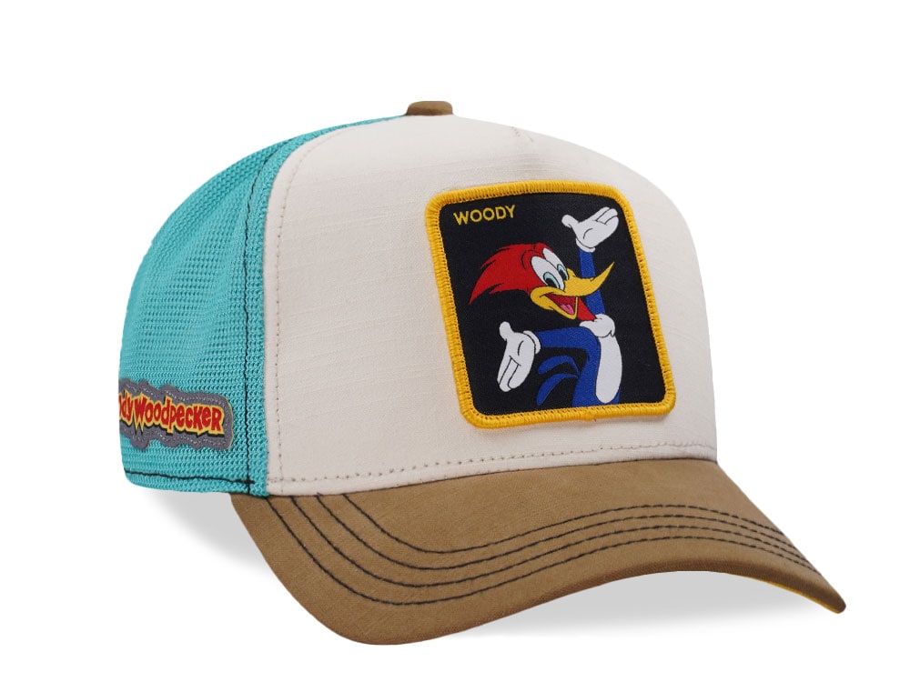Capslab Woody Woodpecker Beige Trucker Snapback Gorra