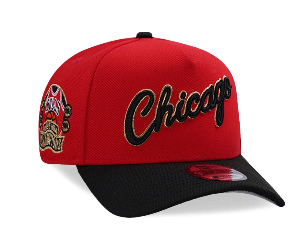 New Era Chicago Bulls Champions Red Two Tone Edition 9Forty A Frame Snapback Gorra