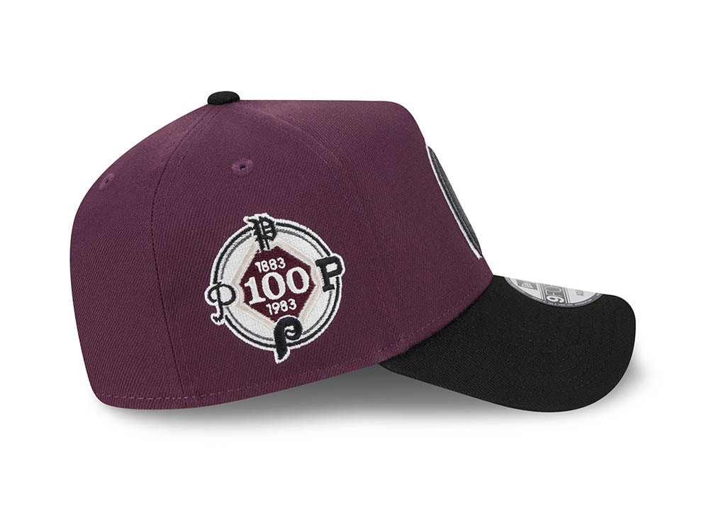 New Era Philadelphia Phillies 100th Anniversary Two Tone Plum 9Forty A Frame Snapback Gorra