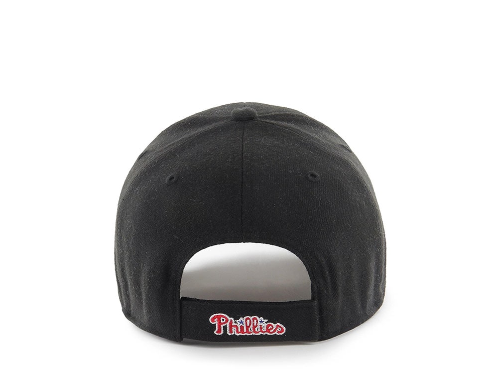 47Brand Philadelphia Phillies Black Classic Strapback Gorra