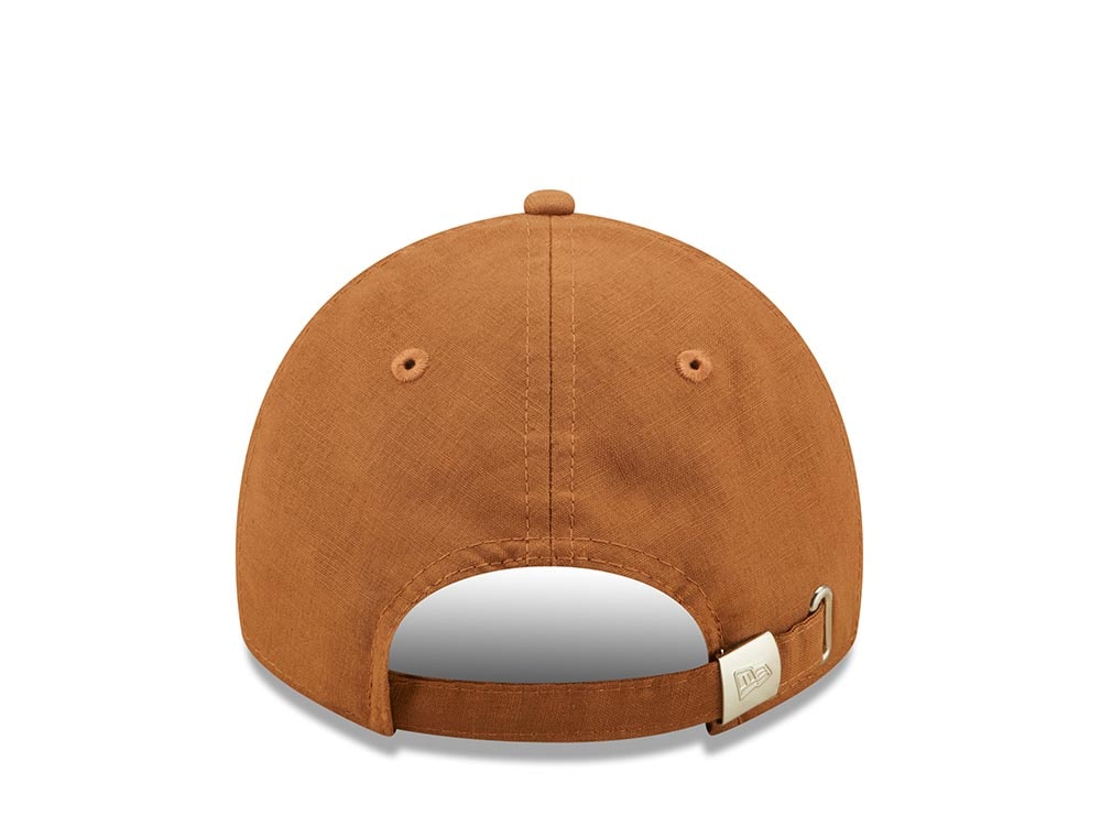 New Era Linen Brown 9Twenty Strapback Gorra