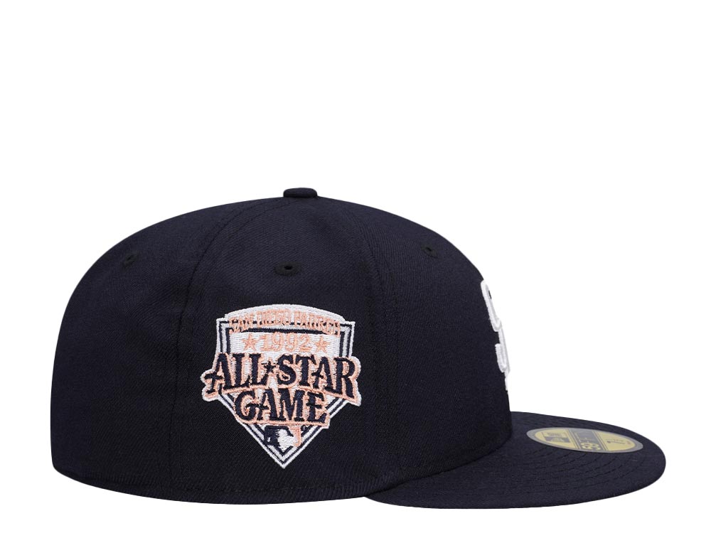 New Era San Diego Padres All Star Game 1992 Navy Peach Edition 59Fifty Fitted Gorra