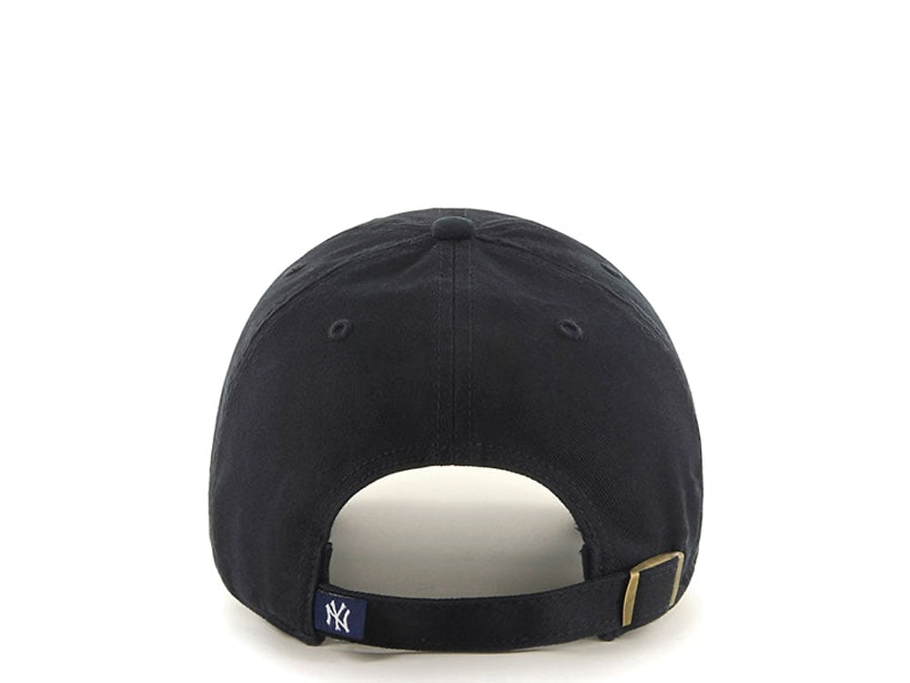 47Brand New York Yankees Clean Up Black Strapback Gorra