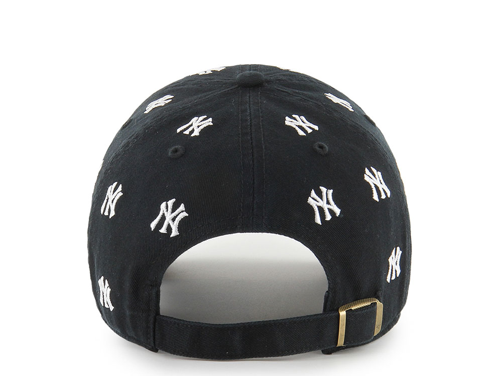 47Brand New York Yankees Black Confetti Edition Clean Up Strapback Gorra