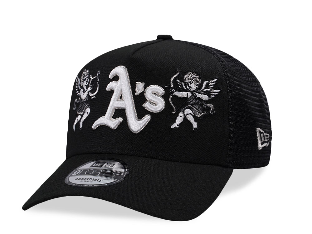 New Era Oakland Athletics Cupids Black Prime Edition 9Forty A Frame Trucker Snapback Gorra
