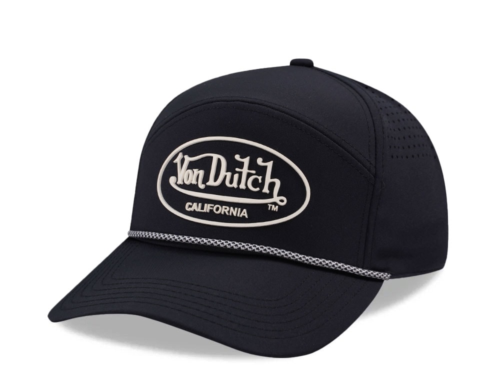 Von Dutch Oval Patch Baseball Black Trucker Snapback Gorra
