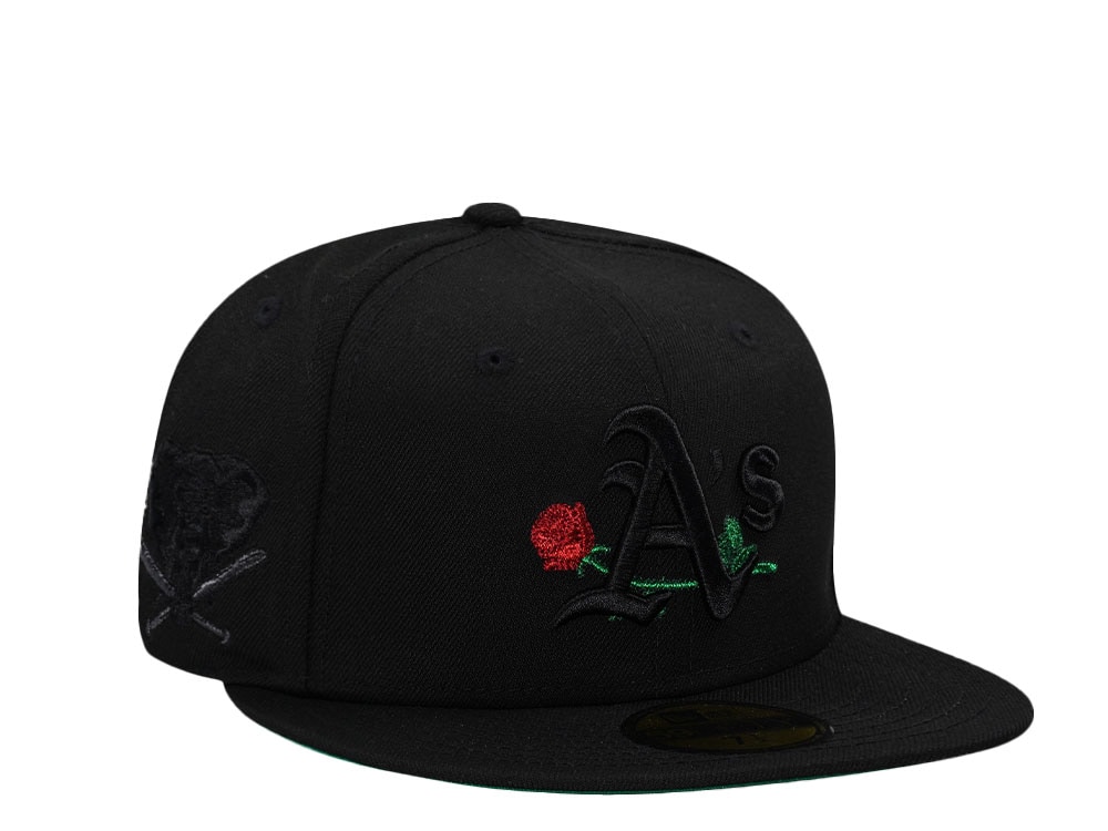 New Era Oakland Athletics Blackout Rose Edition 59Fifty Fitted Gorra