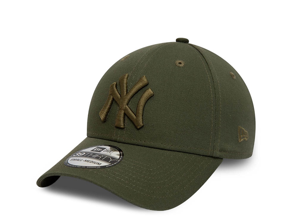 New Era New York Yankees League Essential Olive 39Thirty Stretch Gorra