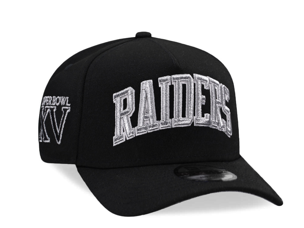 New Era Las Vegas Raiders Super Bowl XV Black Prime Edition 9Forty A Frame Snapback Gorra