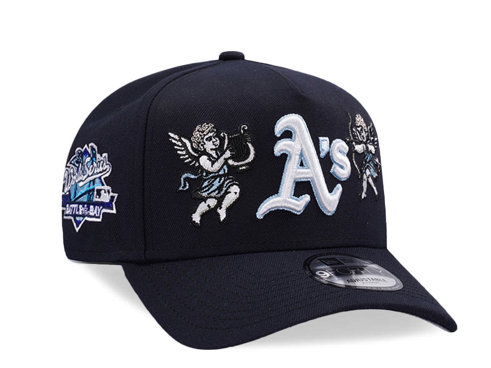 New Era Oakland Athletics World Series 1989 Cupids Navy Prime Edition 9Forty A Frame Snapback Gorra
