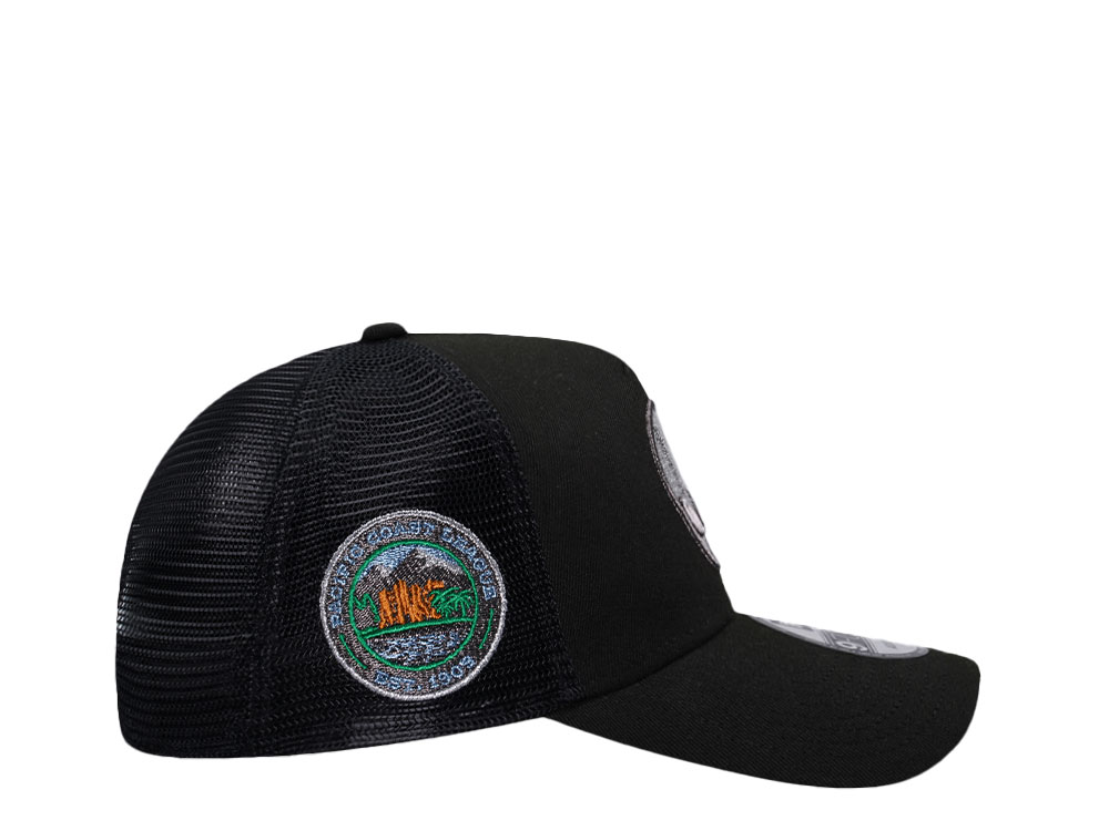 New Era Las Vegas 51s Black Metallic Trucker Edition 9Forty A Frame Snapback Gorra