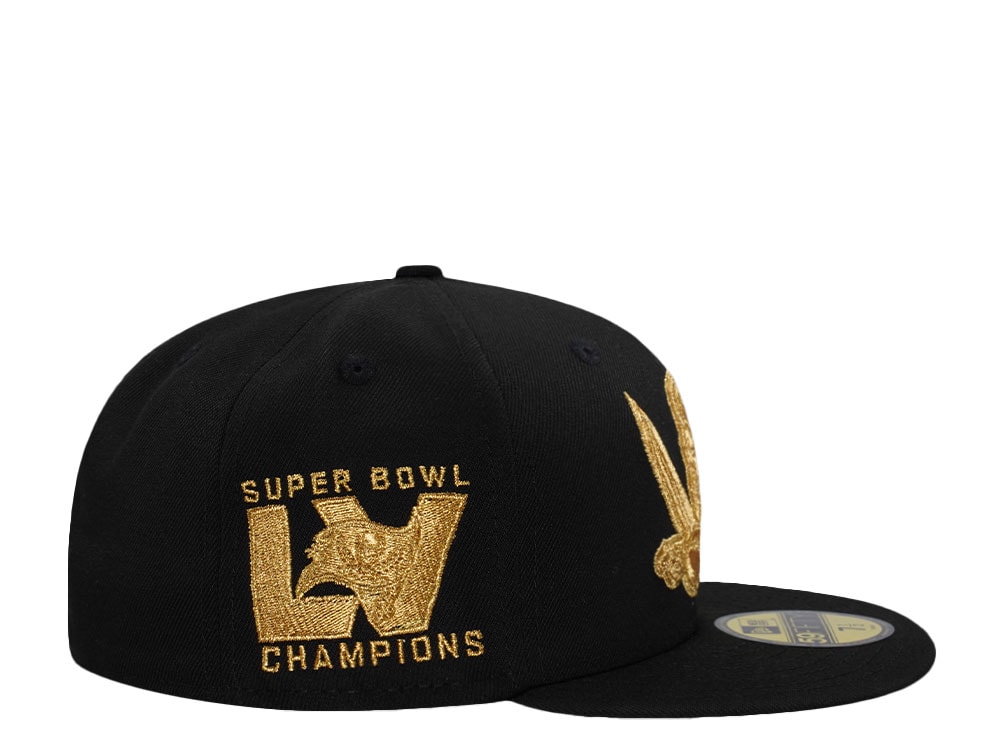 New Era Tampa Bay Buccaneers Super Bowl Champions 2023 Black 24k Edition 59Fifty Fitted Gorra