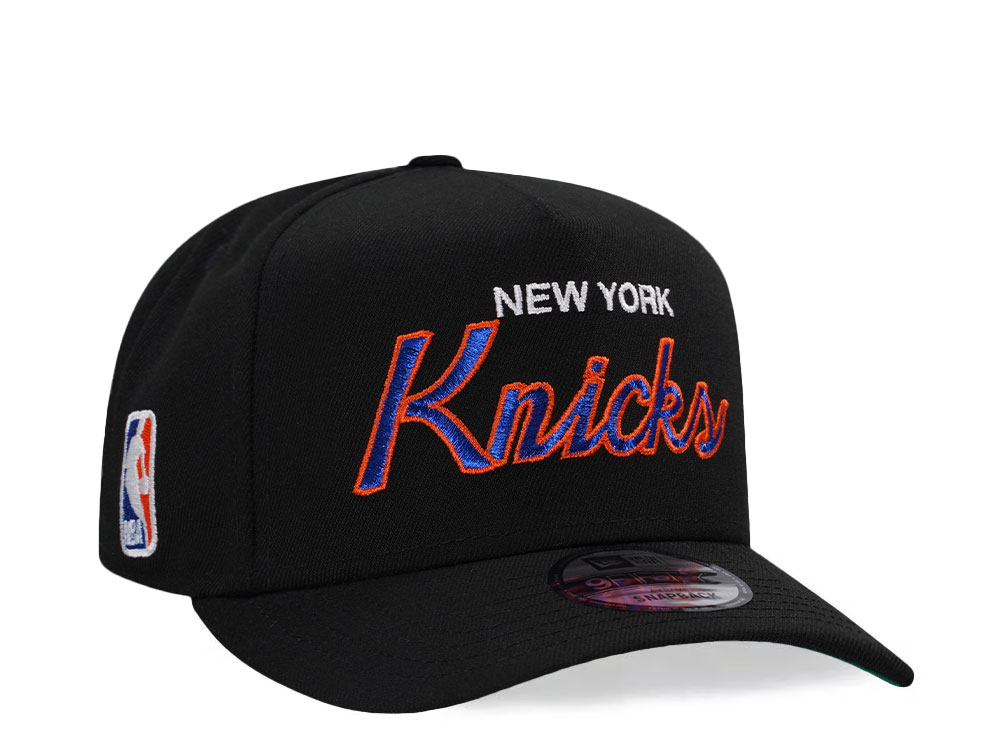 New Era New York Knicks Black Throwback Edition 9Fifty A Frame Snapback Gorra