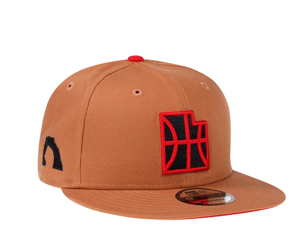 New Era Utah Jazz Tan Canvas Edition 9Fifty Snapback Gorra