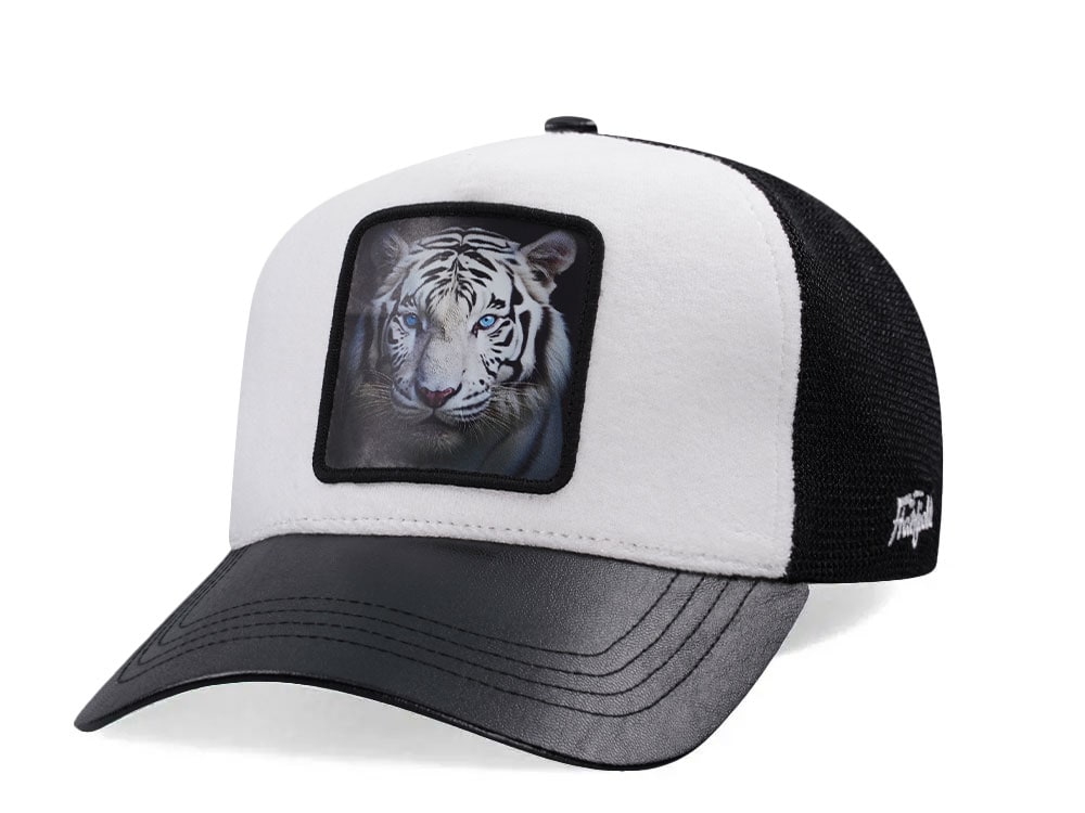 Hatfield White Tiger Black White Trucker Snapback Gorra