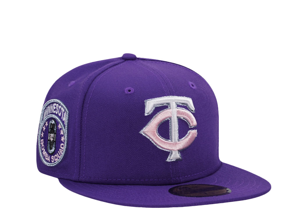 New Era Minnesota Twins Bomba Squad Purple Pink Prime Edition 59Fifty Fitted Gorra