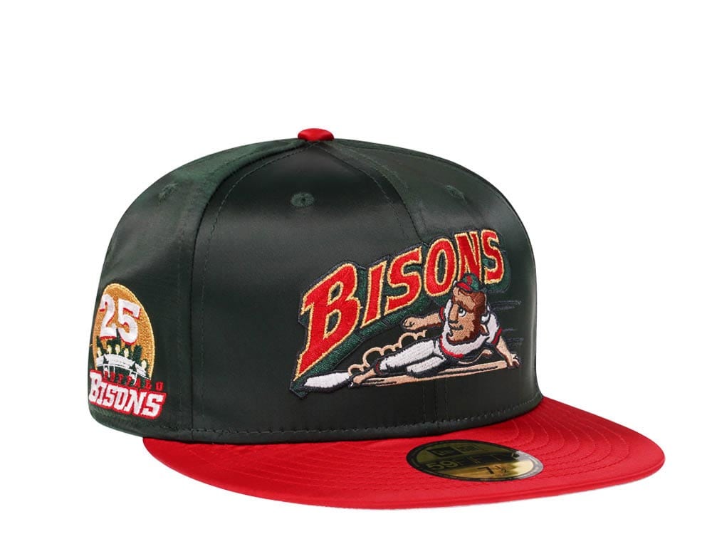 New Era Buffalo Bisons 25th Anniversary Satin Jacket Elite Edition 59Fifty Fitted Gorra
