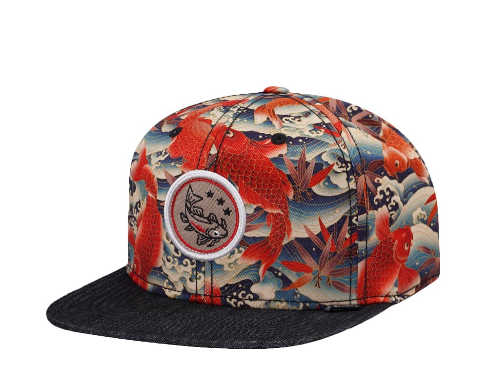 Djinns Koi Linen 6 Panel Snapback Gorra