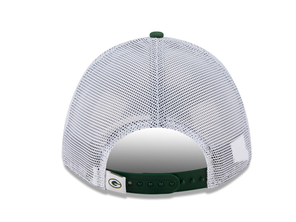 New Era Green Bay Packers Official Team Color Edition 9Forty M Crown A Frame Trucker Snapback Gorra