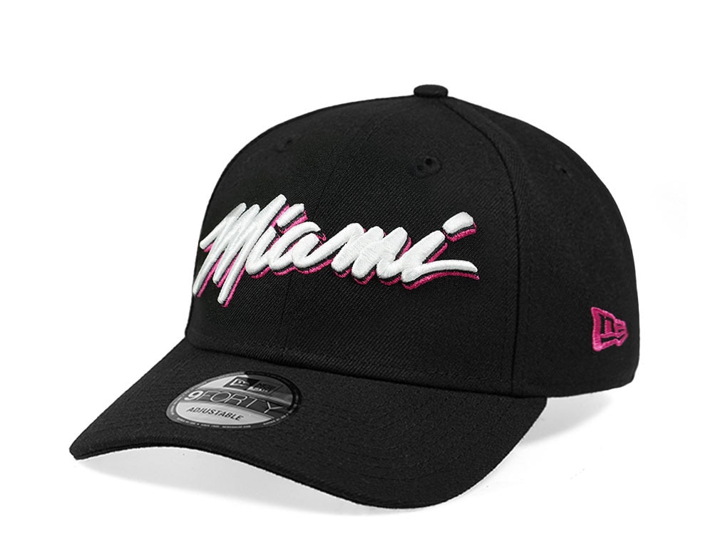 New Era Miami Heat Vice Edition White and Pink 9Forty Snapback Gorra