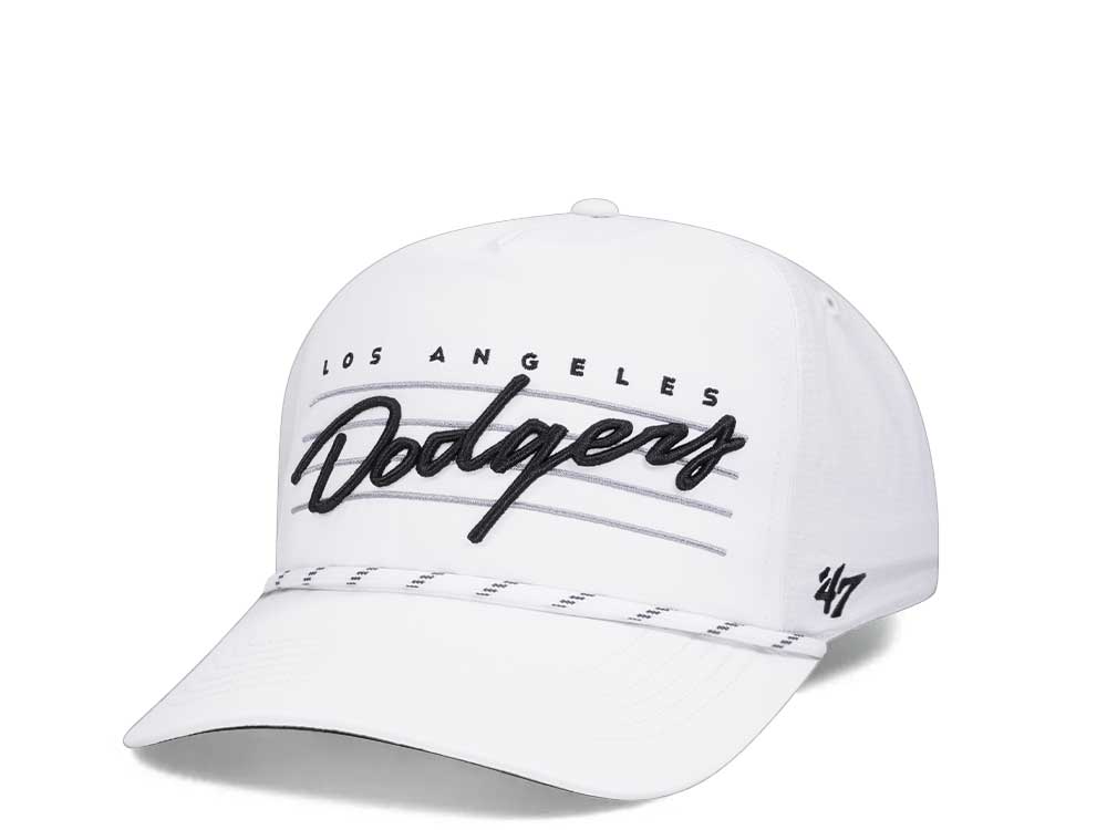 47Brand Los Angeles Dodgers White Downburst Hitch Snapback Gorra