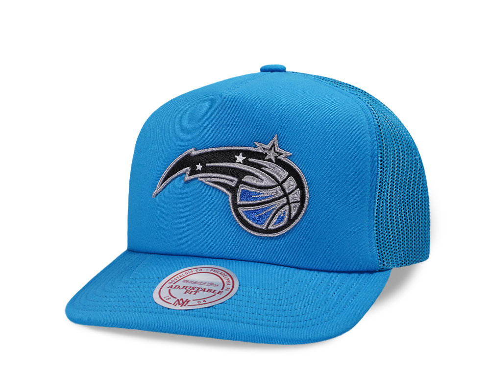 Mitchell & Ness Orlando Magic Blue Trucker Adjustable Fit Snapback Gorra