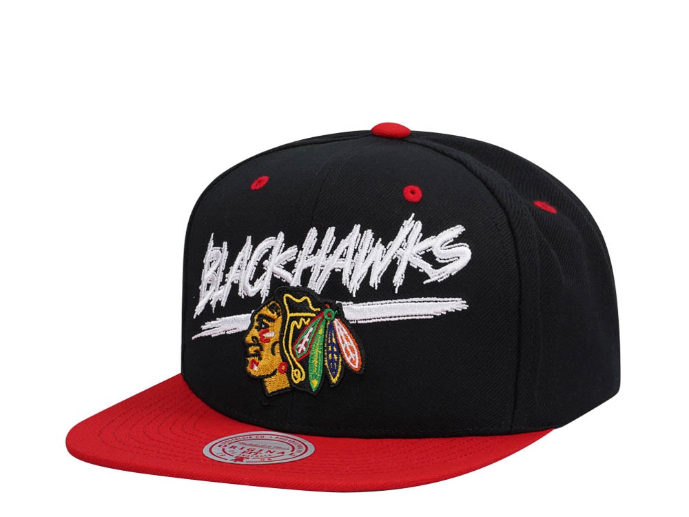 Mitchell & Ness Chicago Blackhawks Transcript Two Tone Snapback Gorra