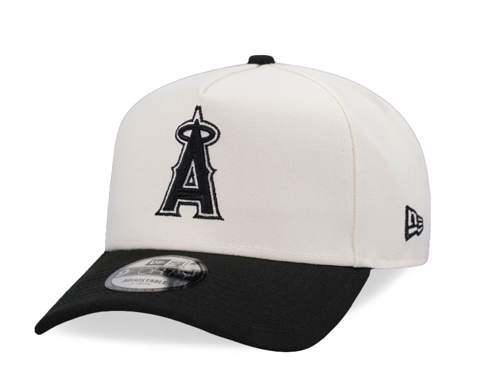 New Era Anaheim Angels Chrome Black Two Tone Edition 9Forty A Frame Snapback Gorra